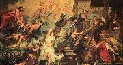 RUBENS, Pieter Pauwel The Apotheosis of Henry IV and the Proclamation of the Regency of Marie de Medicis on May Spain oil painting artist